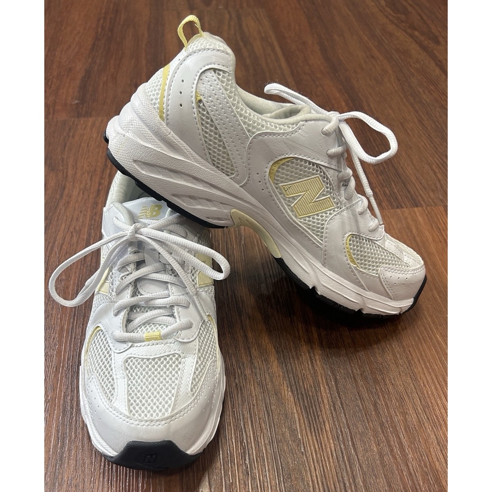 New Balance 530SK Women's Size 7 530 White with Yellow Running Shoes